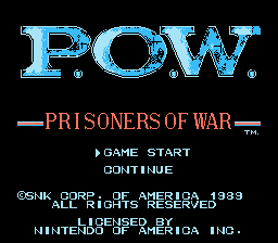 P.O.W.: Prisoners of War title screenshot